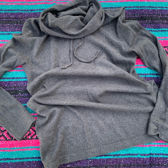 Gray Eddie Bauer Cowl Neck Sweater - Picture 3 of 5